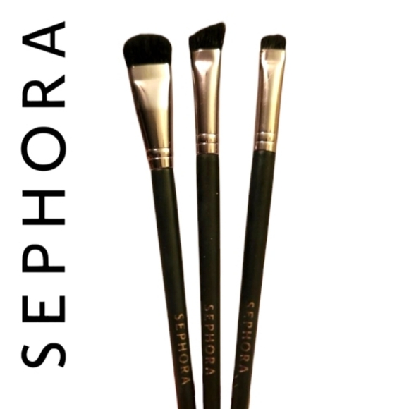 Sephora Eye Makeup Brushes Set of 3 NWOT NEW - Picture 1 of 6